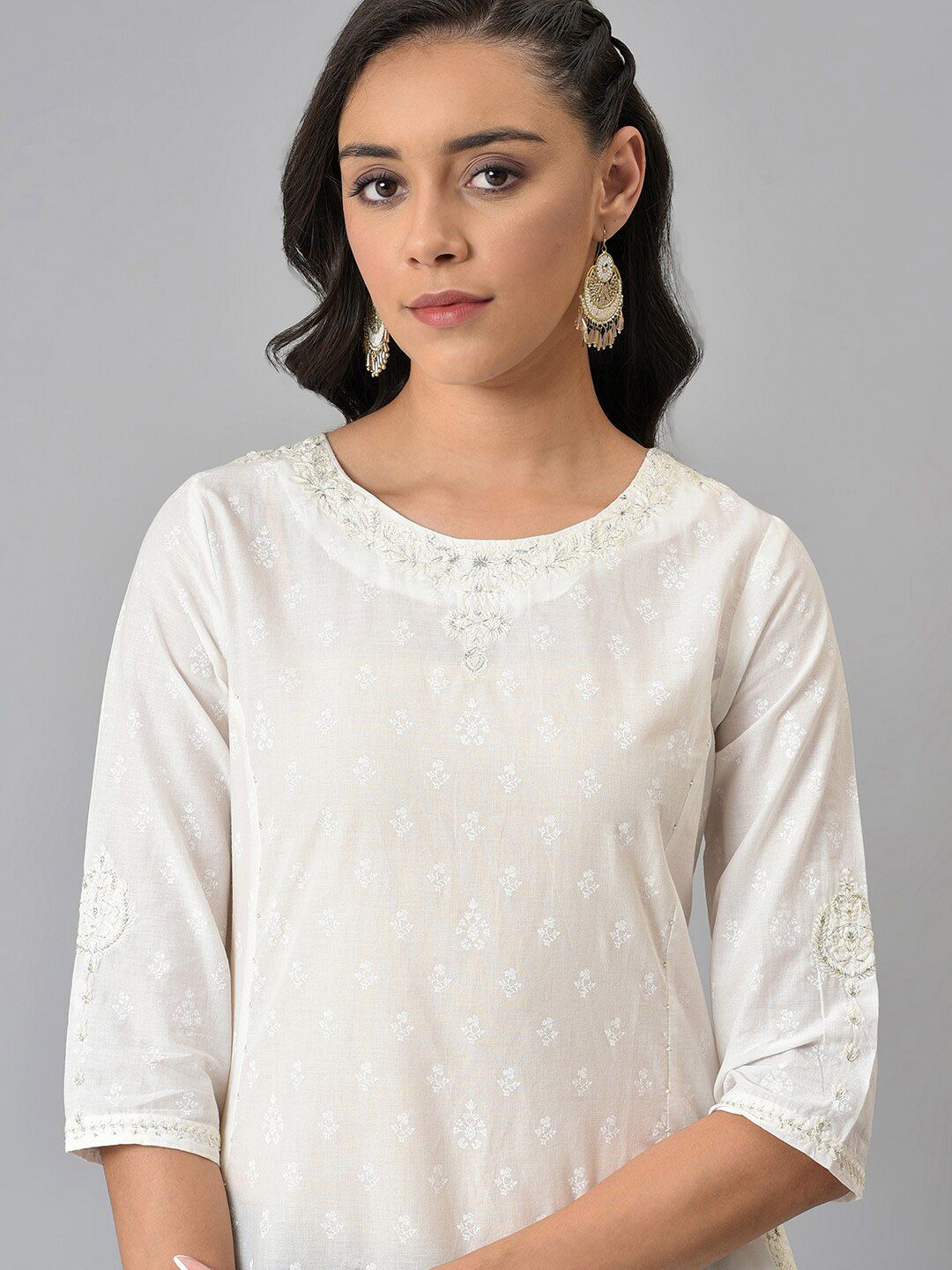 W A-Line Cotton Kurta