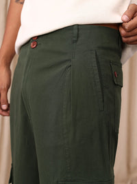 Mr Bowerbird Men Cropped Oversized Cargos Trousers