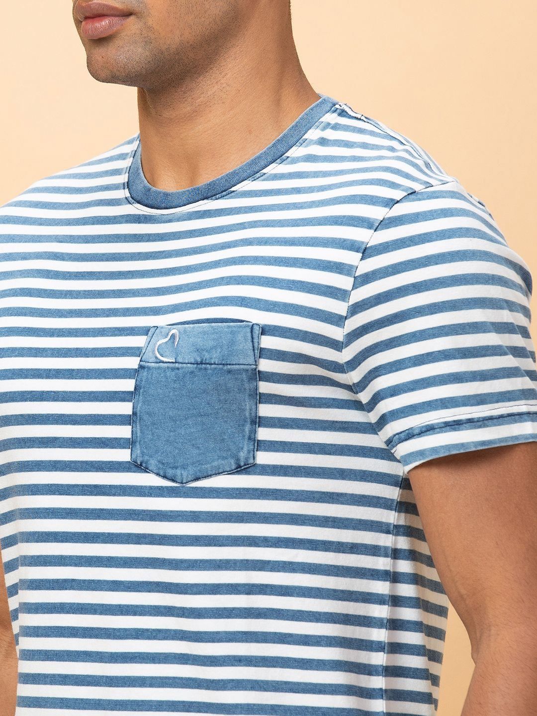 Being Human Men Striped Pockets T-shirt
