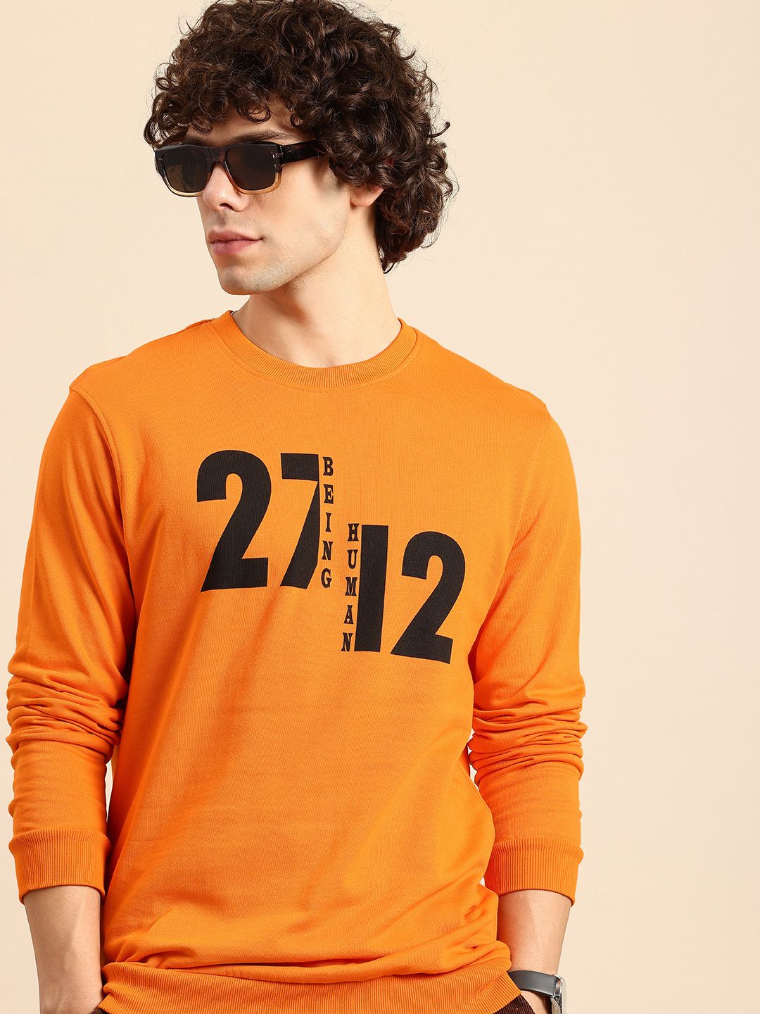 Being Human Printed Pure Cotton Sweatshirt