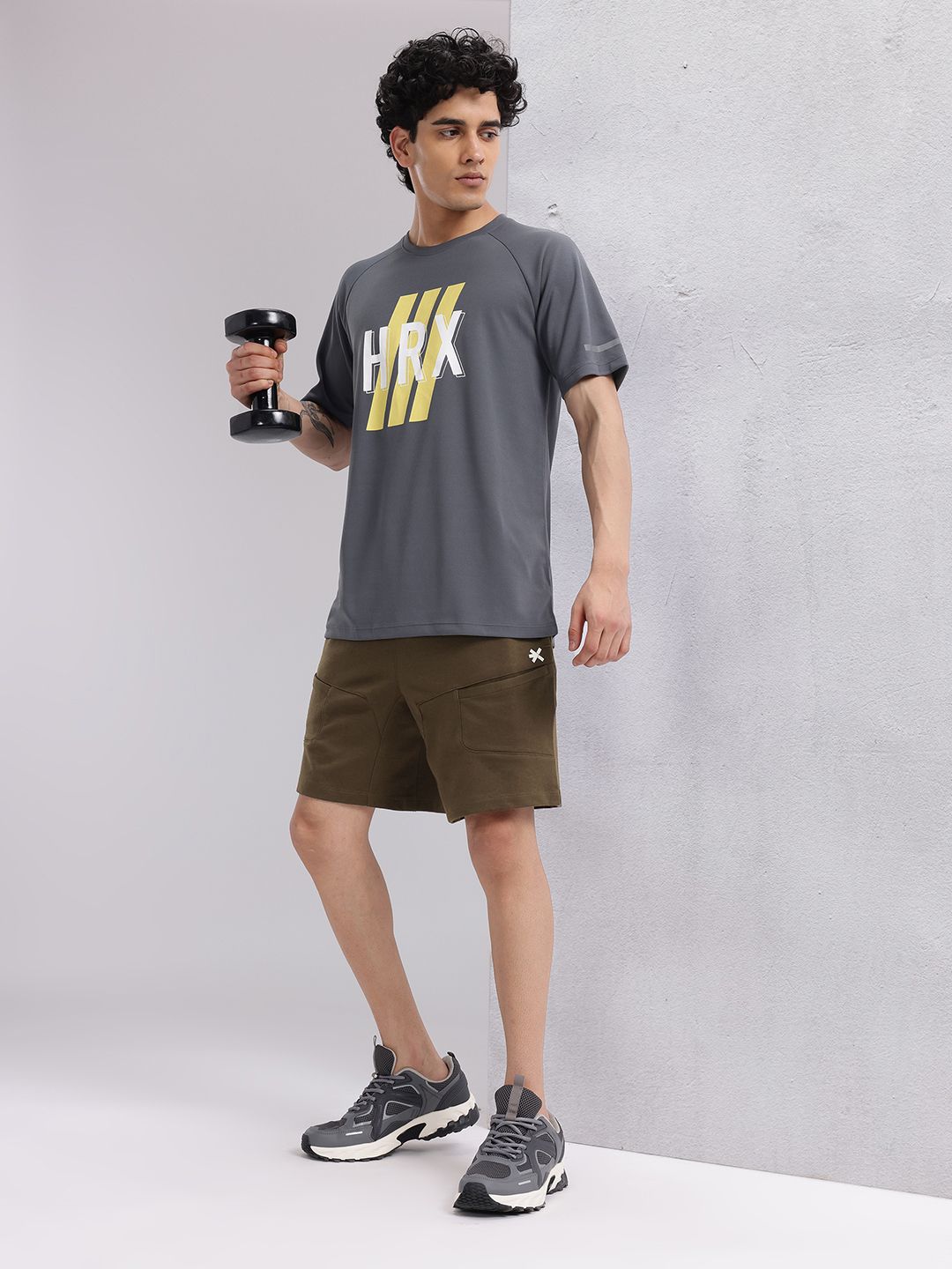 HRX by Hrithik Roshan Men Iron Tribe Training or Gym Sports Shorts