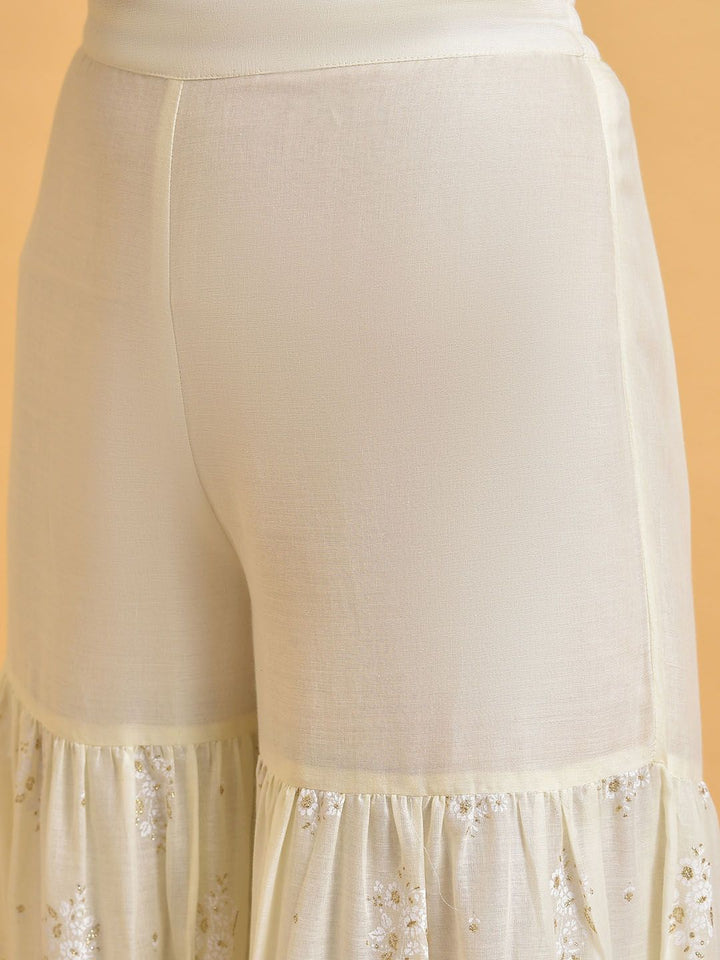 W Women Loose Fit Pleated Pure Cotton Trousers