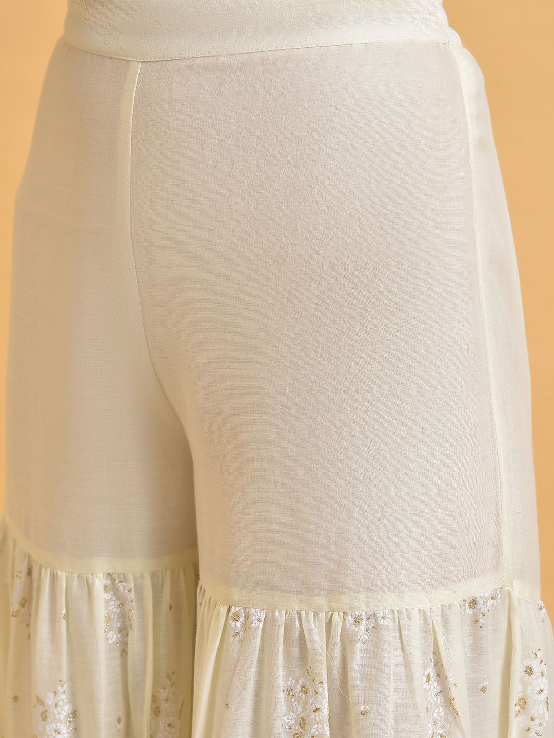 W Women Loose Fit Pleated Pure Cotton Trousers