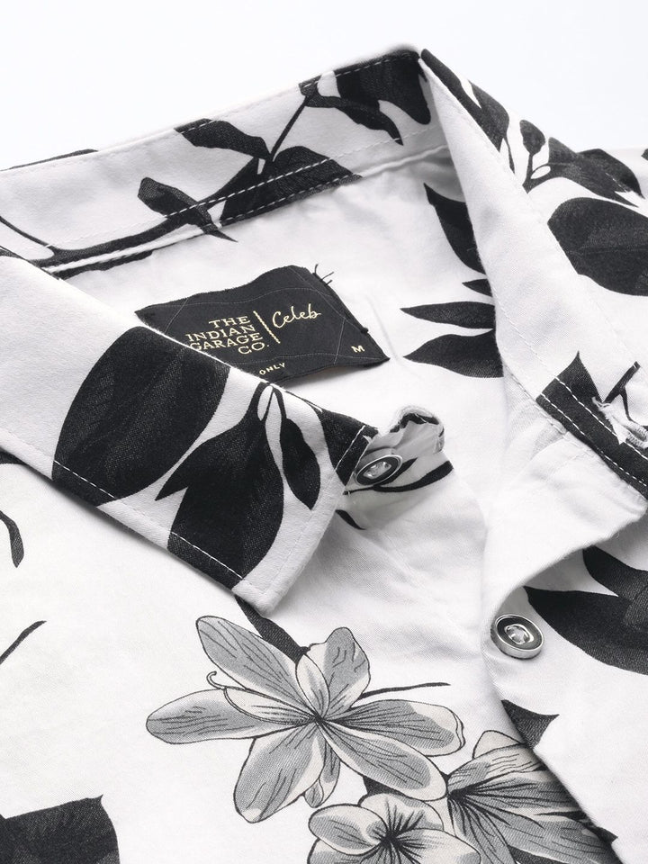 The Indian Garage Co Men Slim Fit Floral Opaque Printed Shirt
