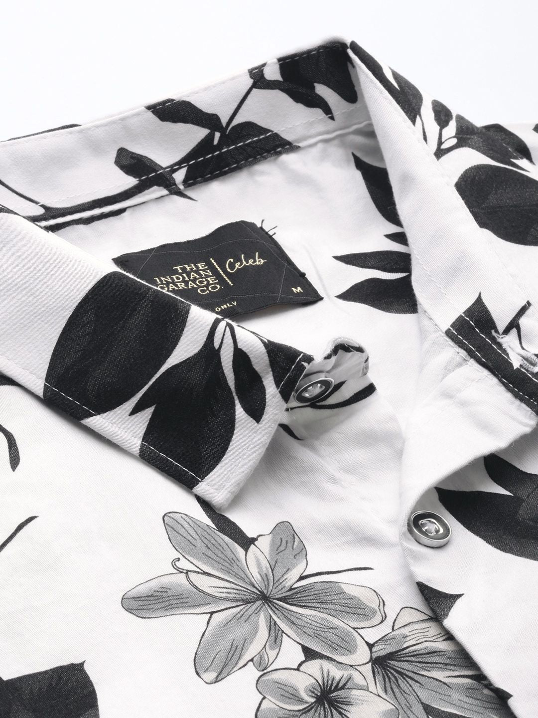 The Indian Garage Co Men Slim Fit Floral Opaque Printed Shirt
