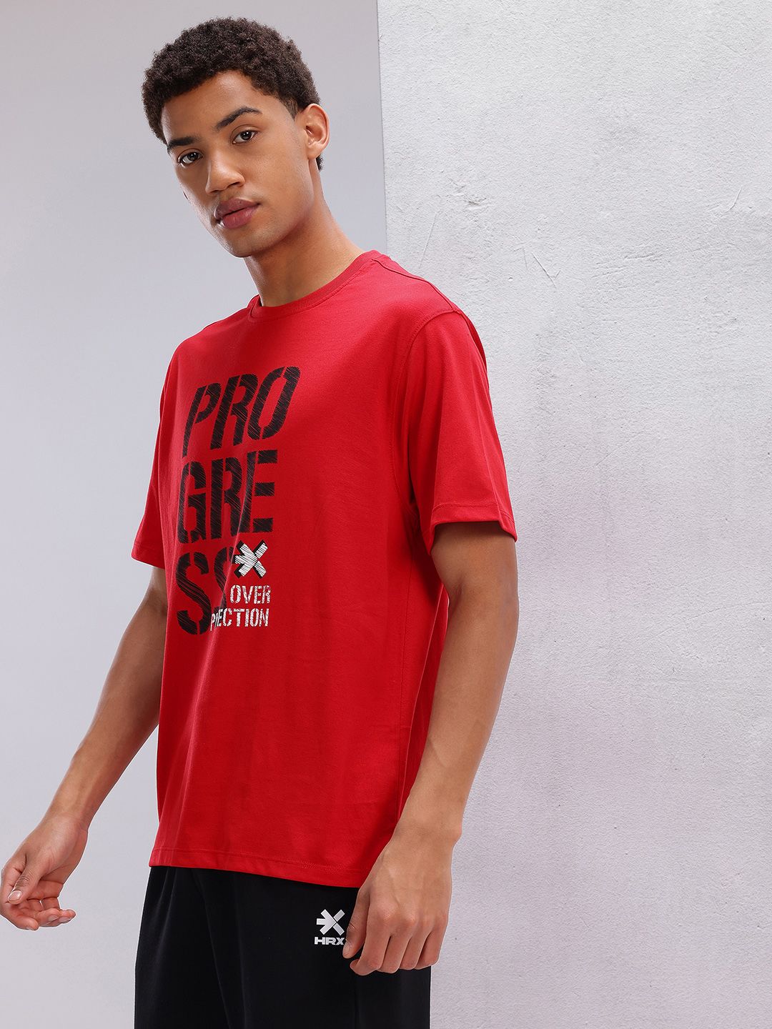 HRX by Hrithik Roshan Typography Print Training T-shirt