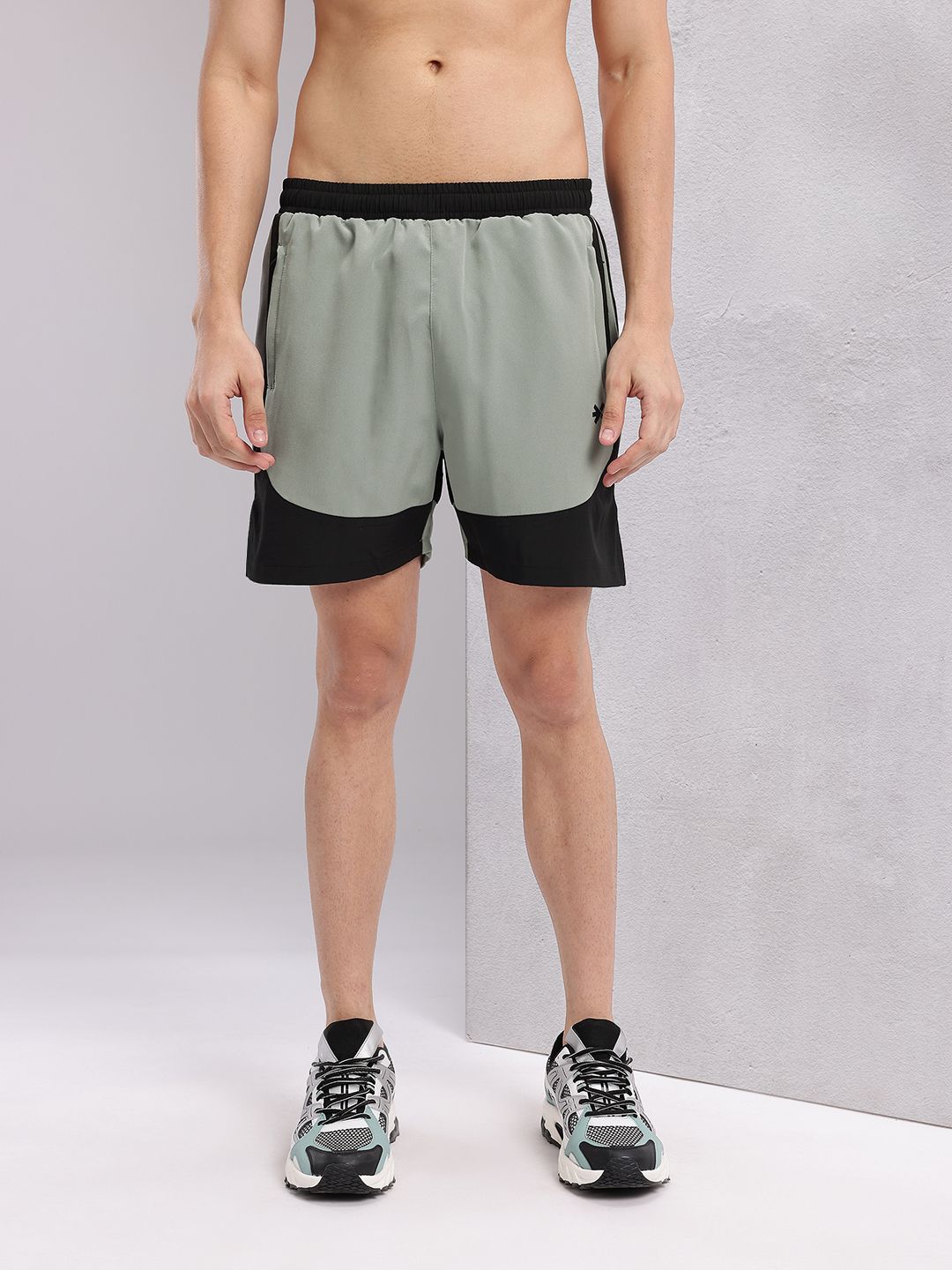 HRX by Hrithik Roshan Men Colourblocked Rapid-Dry Running Shorts