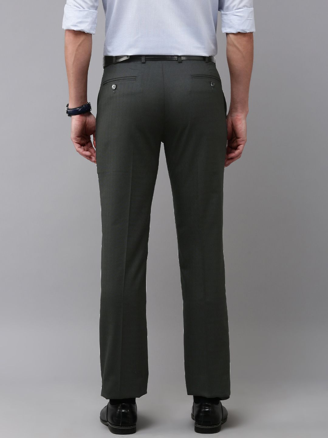Park Avenue Men Solid Mid-Rise Formal Trousers