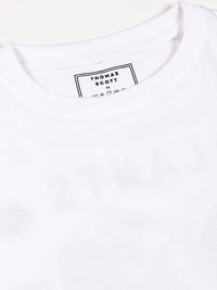 Thomas Scott Typography Printed Pure Cotton T-Shirt