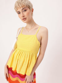 DressBerry Weekend Vibes Self Striped A-Line Top