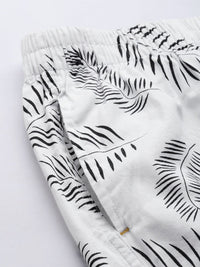 The Indian Garage Co Men White & Black Printed Pure Cotton Boxers 1120-BXR10-14