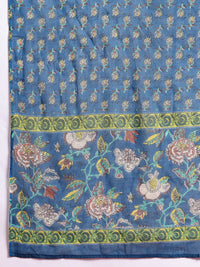 Anouk Ethnic Motifs Printed Regular Cotton Kurta with Trousers & With Dupatta