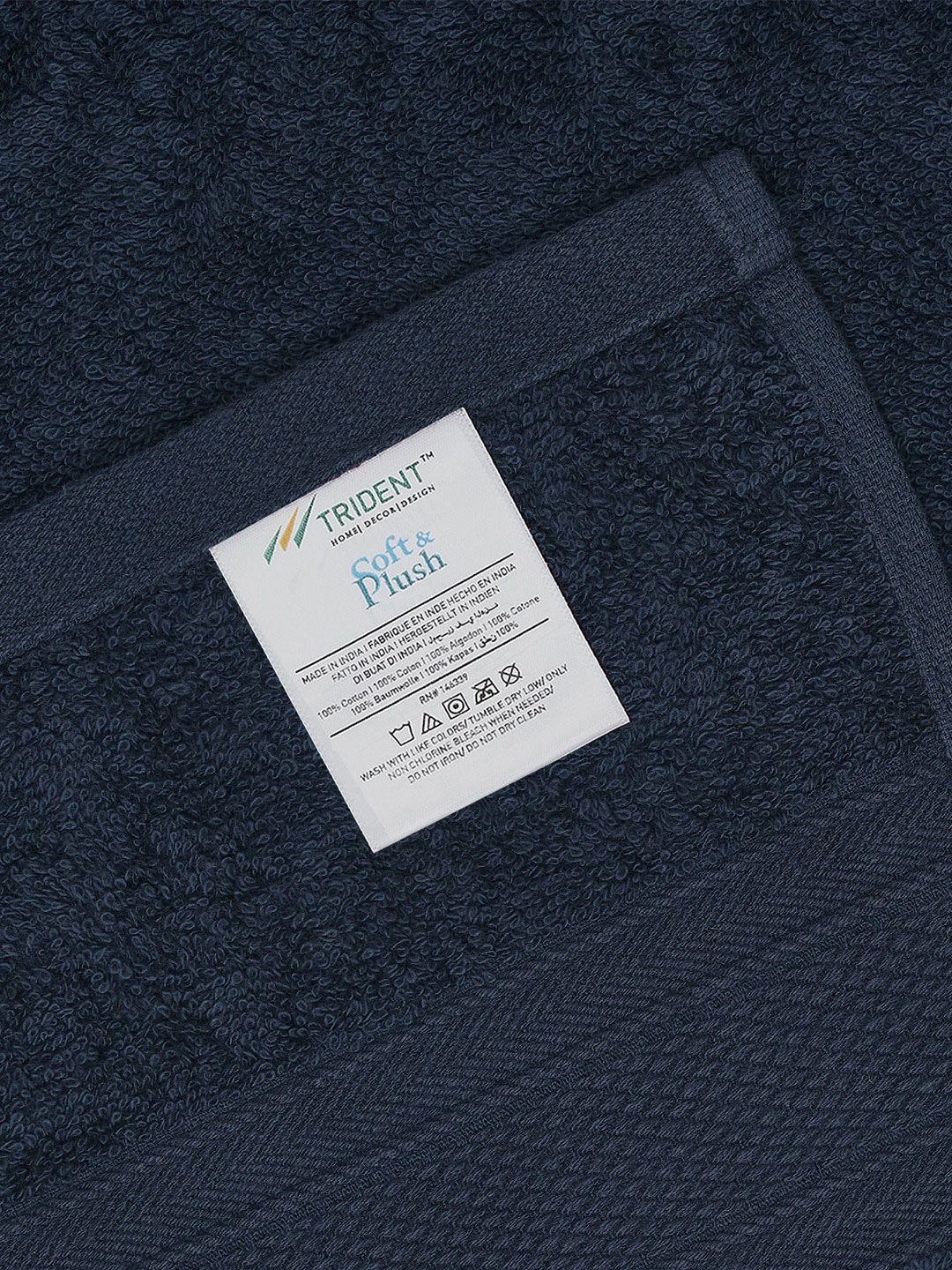 MYTRIDENT Navy Blue Solid Pure Cotton 500 GSM Soft  Plush Bath Towel