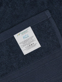 MYTRIDENT Navy Blue Solid Pure Cotton 500 GSM Soft  Plush Bath Towel