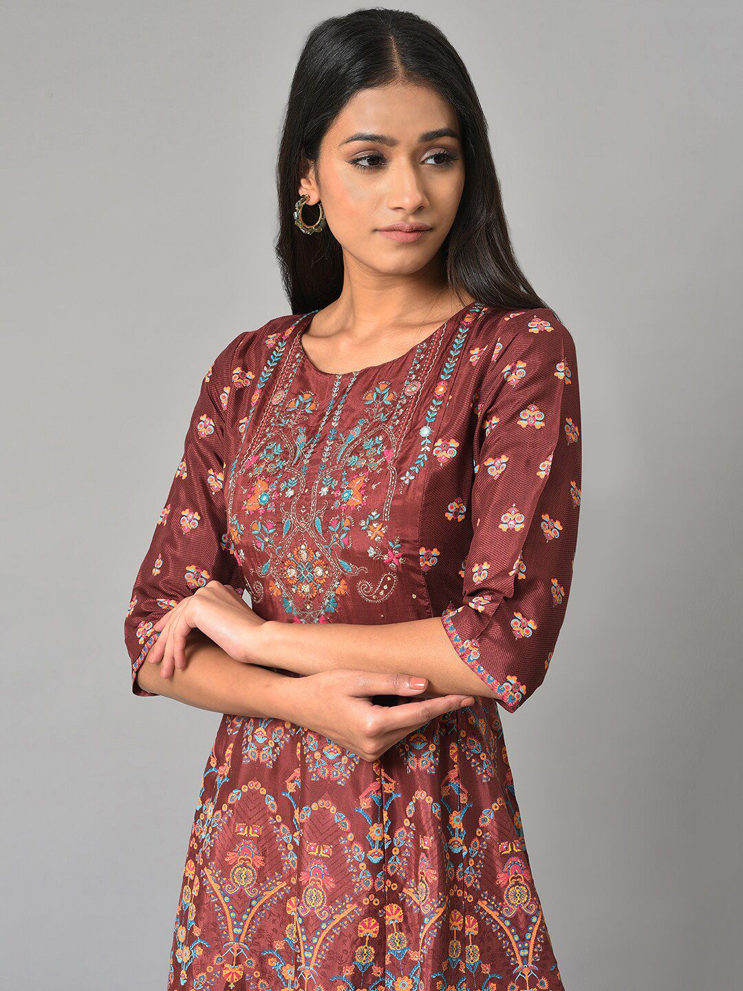 W Ethnic Motifs Ethnic Maxi Dress