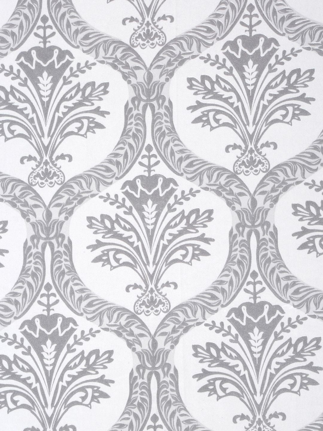 Myntra Elegant Homes White Floral Polycotton Mesra Kulit 300 TC King Cadar Halus dengan 2 Sarung Bantal-98 x 89 inci