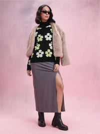 DressBerry Floral Turtle Neck Pullover