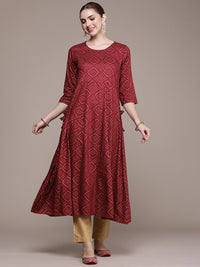 Anouk Women Bandhani Printed Anarkali Kurta