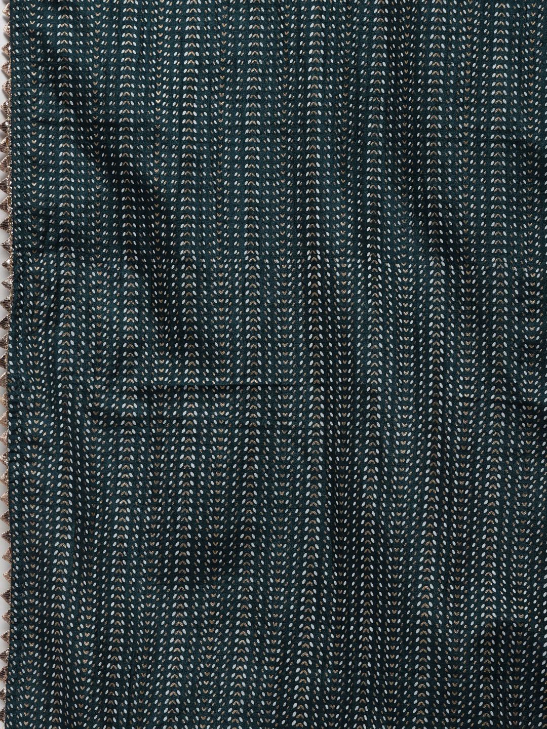 Indo Era Women Teal Green & Golden Yoke Design Kurta with Palazzos & With Dupatta
