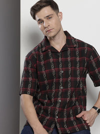 The Indian Garage Co Men Relaxed Fit Striped Resort Wear Shirt