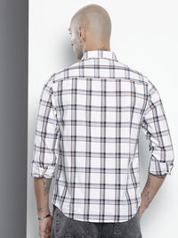 The Indian Garage Co Slim Fit Checked Pure Cotton Casual Shirt