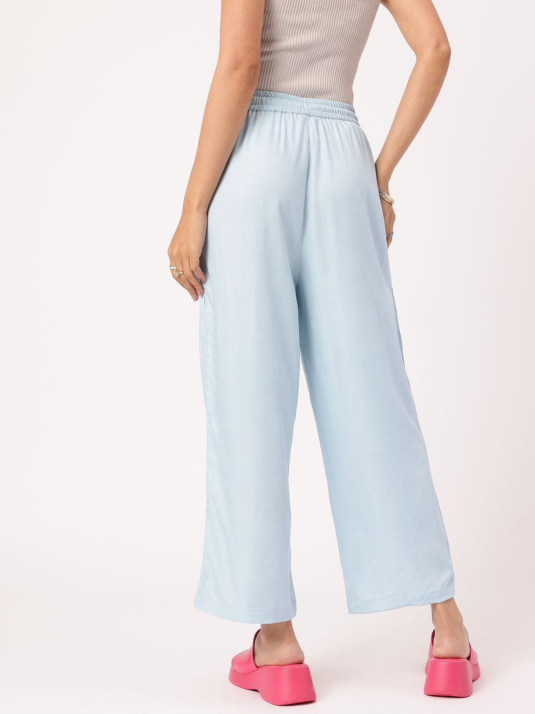DressBerry Women Timeless Tapestry Relaxed Fit Trousers with Box Pockets