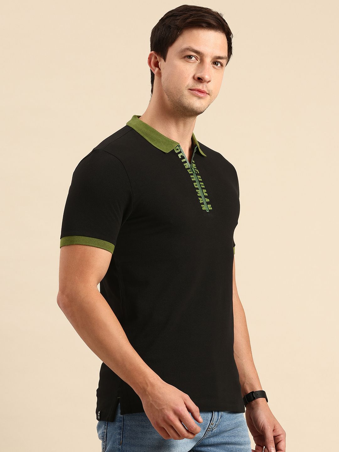 Being Human Pure Cotton Polo Collar Casual T-shirt