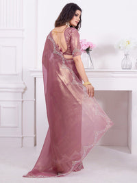 Saree mall Beads & Stones Organza Saree