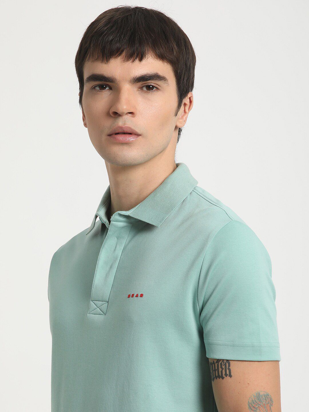 THE BEAR HOUSE Polo Collar Slim Fit Cotton T-shirt