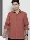 The Indian Garage Co Self Design Opaque Casual Shirt