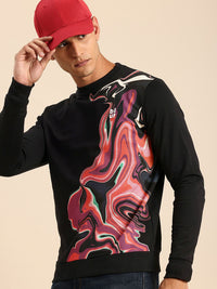 Being Human Abstract Printed Pure Cotton Sweatshirt