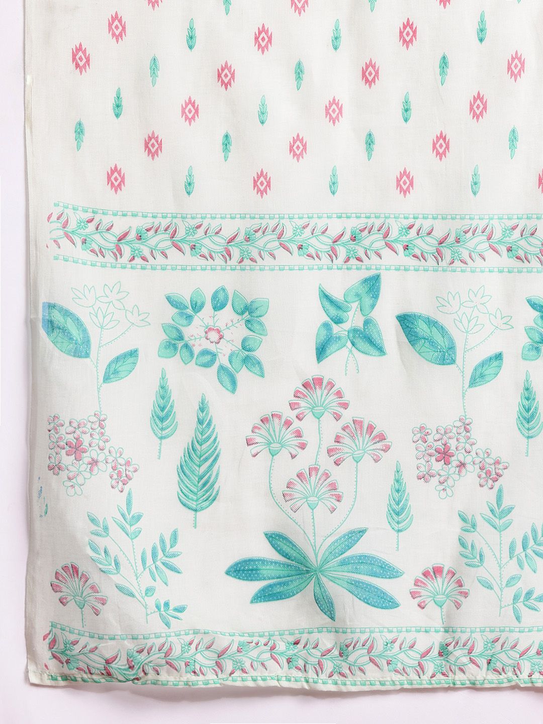 Anouk Ethnic Motifs Printed Cotton Kurta with Trousers & With Dupatta