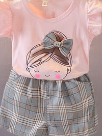 YK Girls Printed T-shirt with Shorts