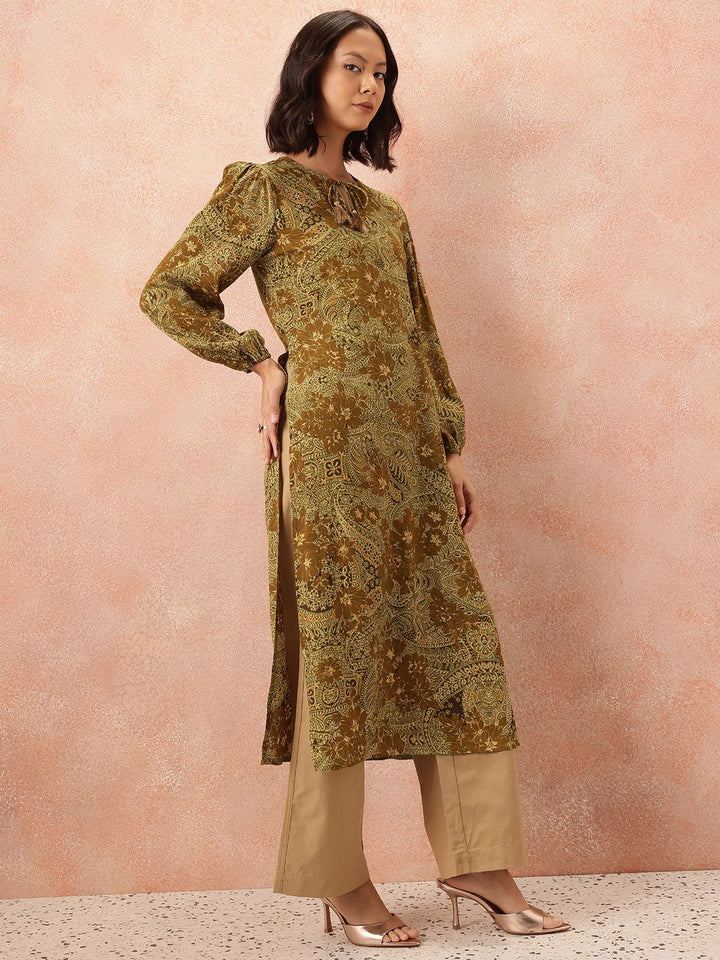 all about you Printed Straight Kurta