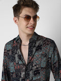 VASTRADO Men Classic Slim Fit Ethnic Motifs Printed Casual Shirt