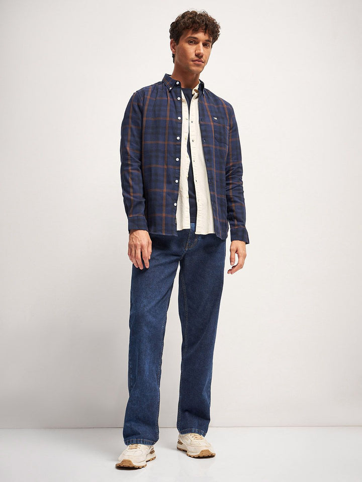 THE BEAR HOUSE Men Slim Fit Tartan Checks Opaque Checked Casual Shirt