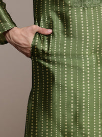 House of Pataudi Polka Dot Printed Jashn Kurta