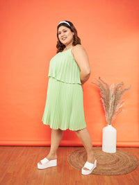 SASSAFRAS Curve Plus Size Crepe A-Line Dress