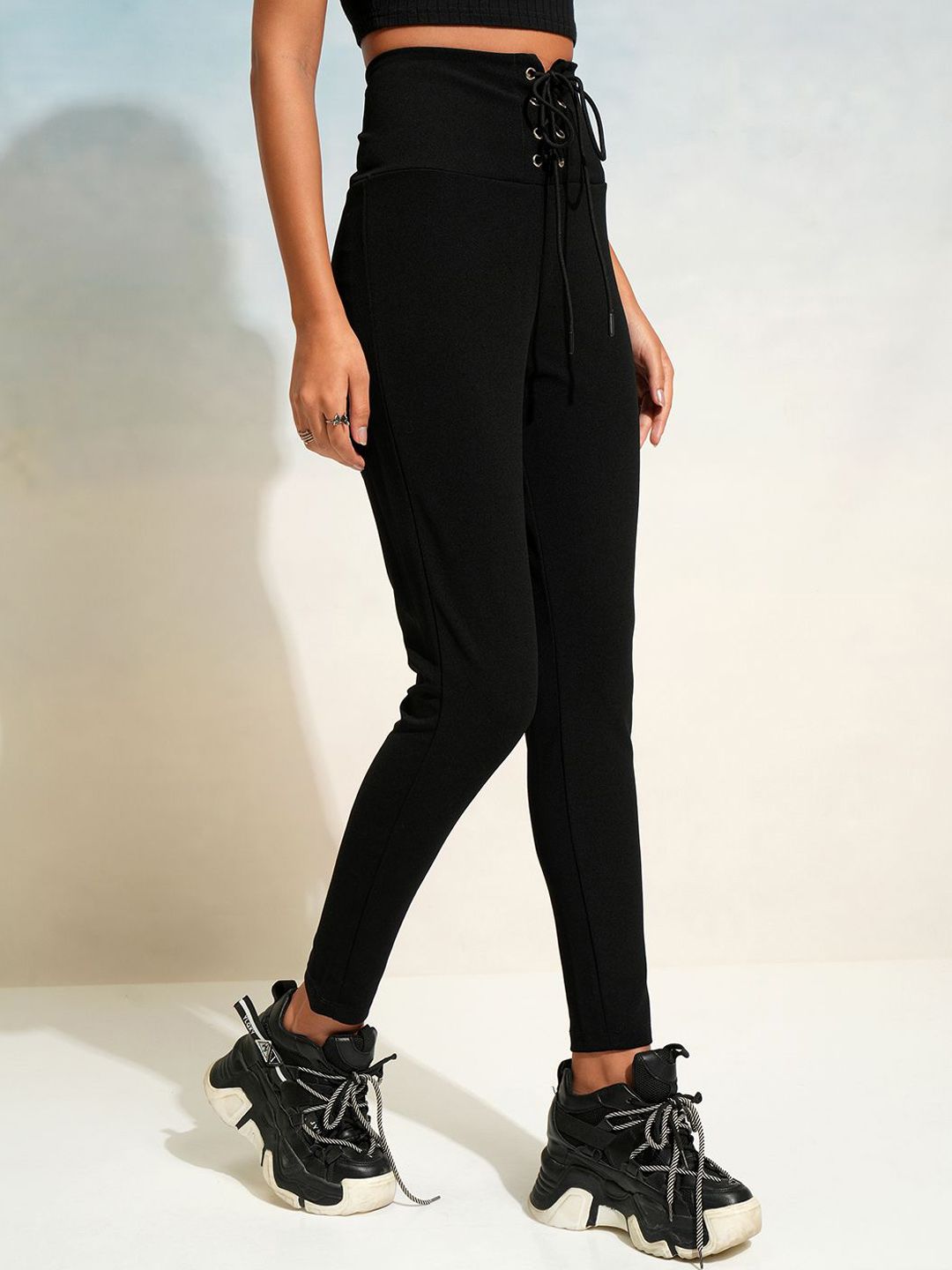Tokyo Talkies Women Skinny Fit High-Rise Trousers