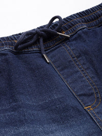 The Indian Garage Co Men Solid Denim Shorts