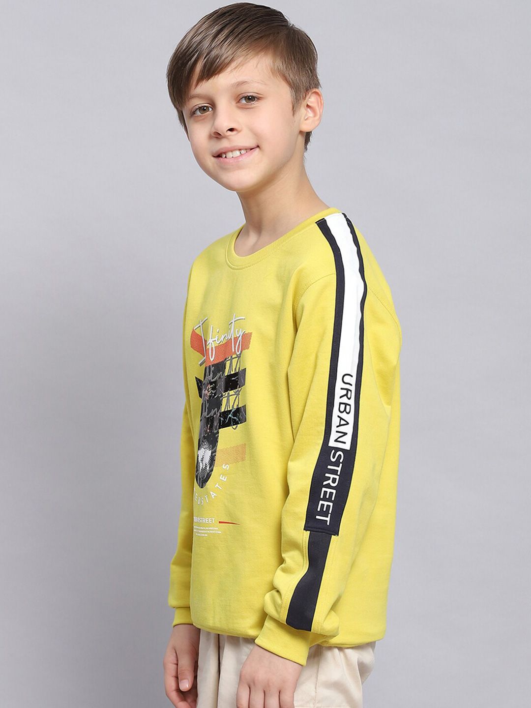Monte Carlo Boys Graphic Printed Pure Cotton Pullover Sweatshirt
