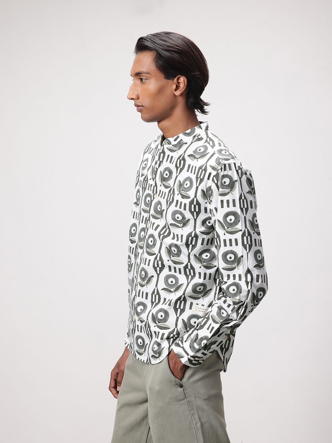 ether Artisan Hand Block Ethnic Print Pure Cotton Shirt