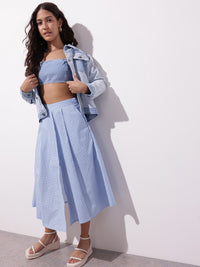 DressBerry Sporty Spice Print A-Line Midi Skirt
