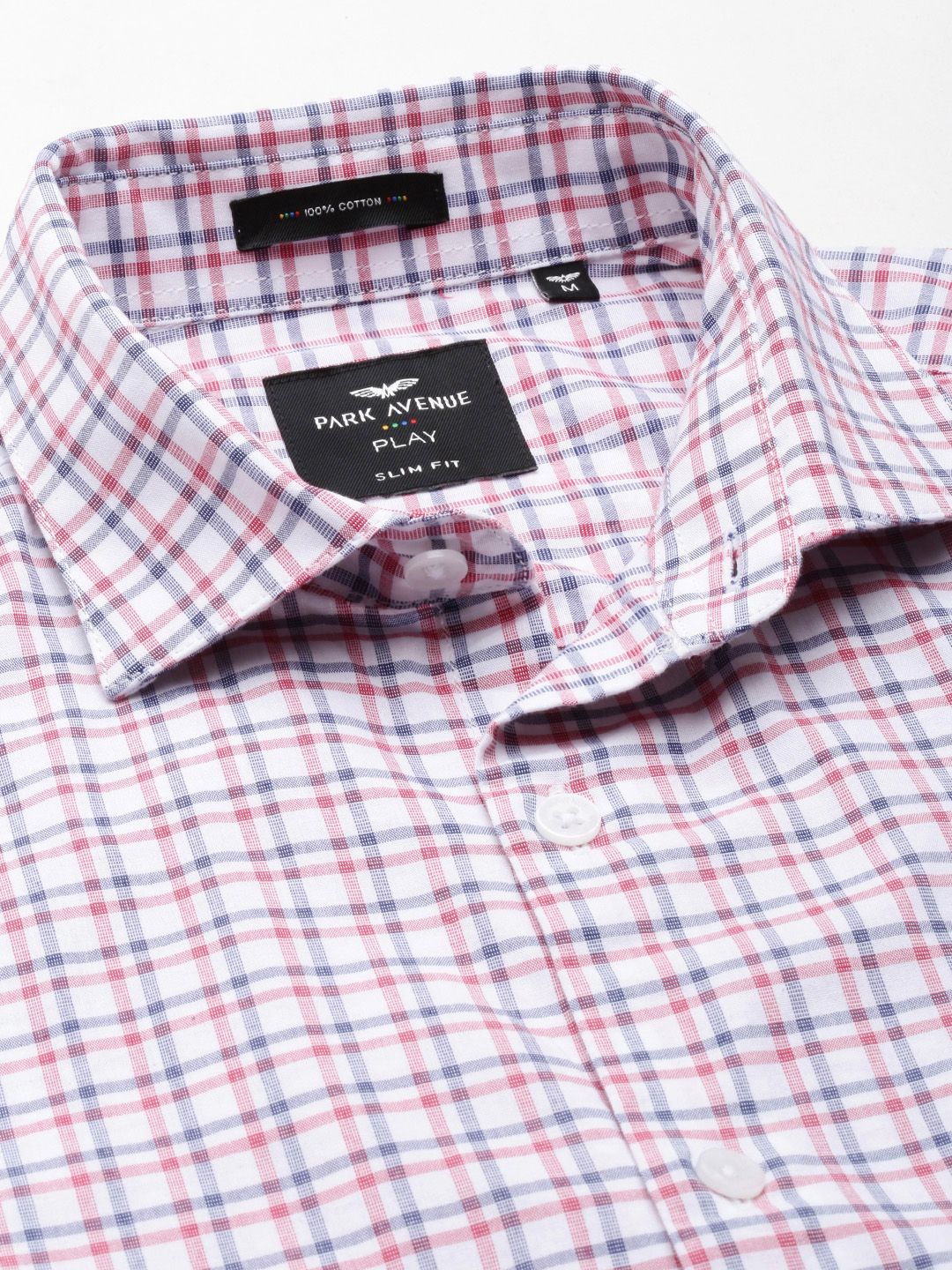 Park Avenue Pure Cotton Slim Fit Checked Casual Shirt