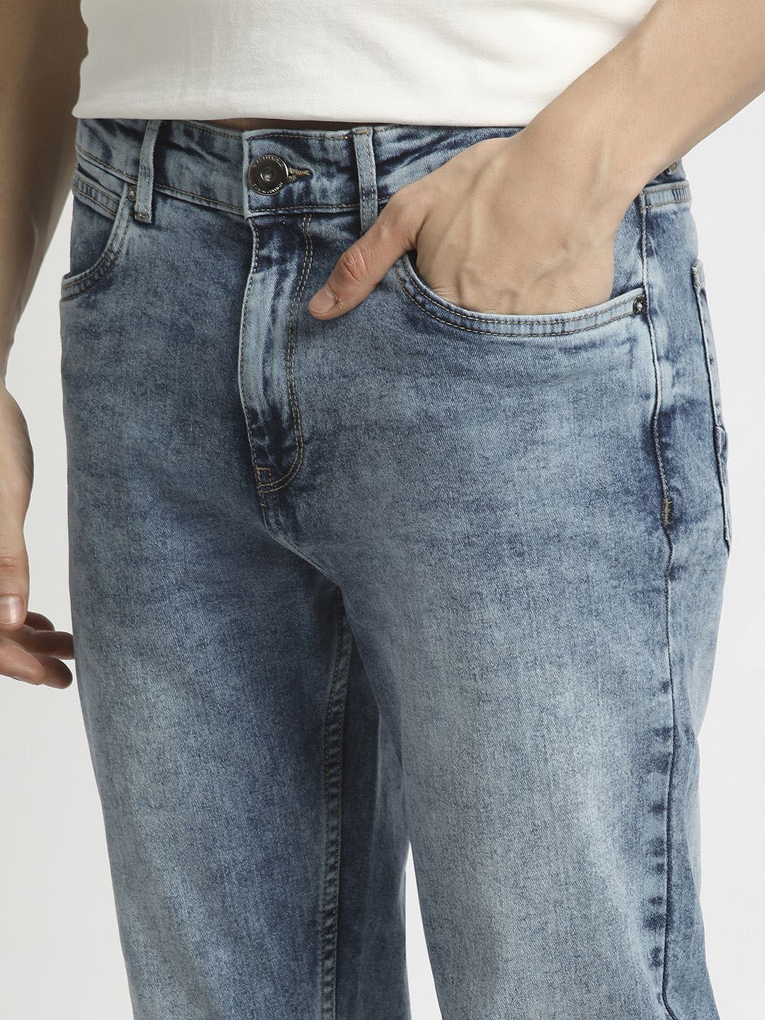 The Bear House Men Mid Rise Slim Fit Jeans