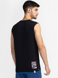Being Human Typography Printed Sleeveless Cotton T-shirt