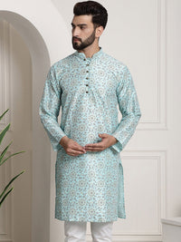 SOJANYA Floral Printed Silk Cotton Kurta