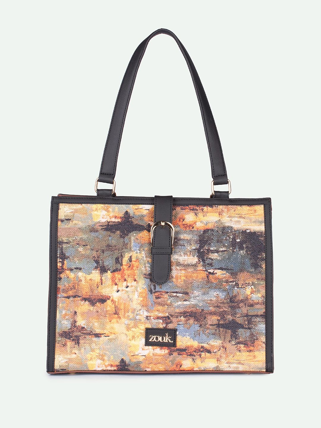 Zouk Women Abstract Printed Shopper Rhea Kapoor Tote Bag - Bombay Tapestry