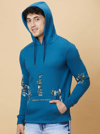 Being Human Printed Hooded Sweatshirt