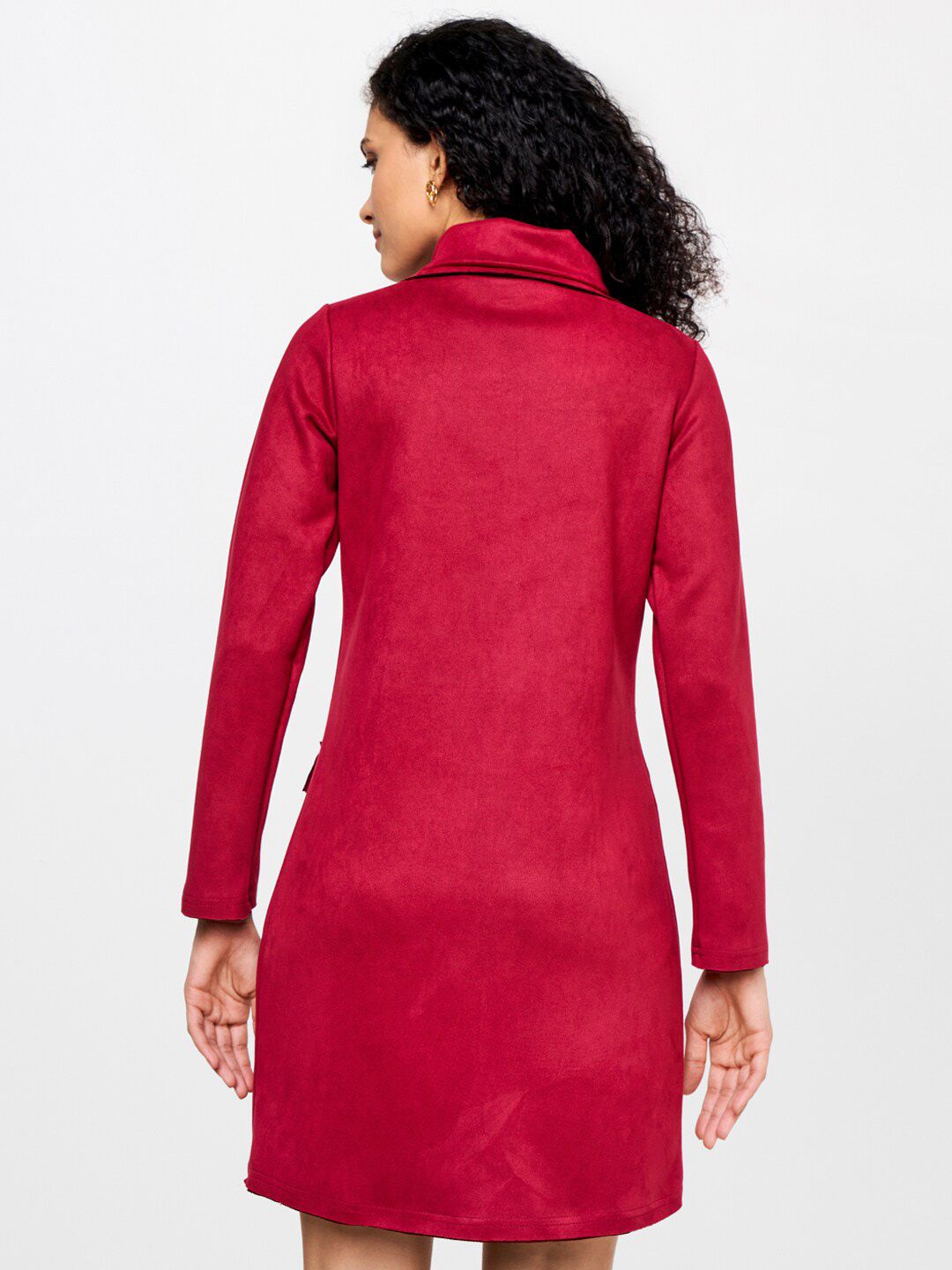 AND Women Red Solid Sheath Dress